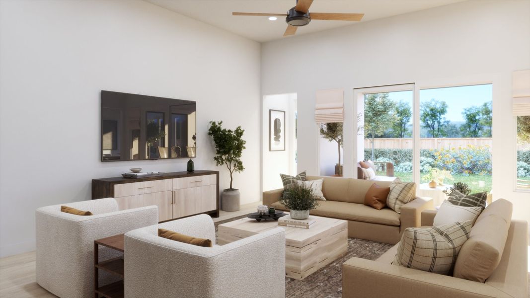 Representative furnished interior of a home built from the 5002 by Risewell Homes in Freedom at Anthem, Kyle (Image 4).