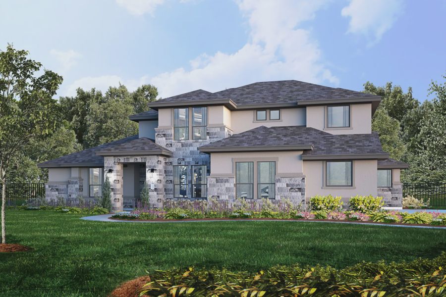 Representative exterior photo of a completed home built from the Vanderpool II by Giddens Homes in Leander Estates, Leander, TX (Image 2).