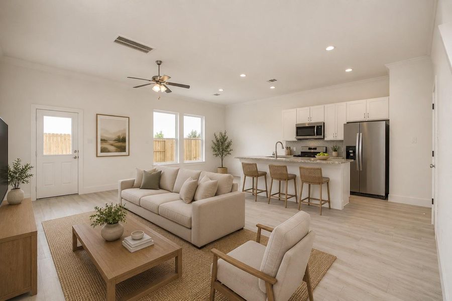 Furnished interior view inside a new home in , Houston (Image 10).