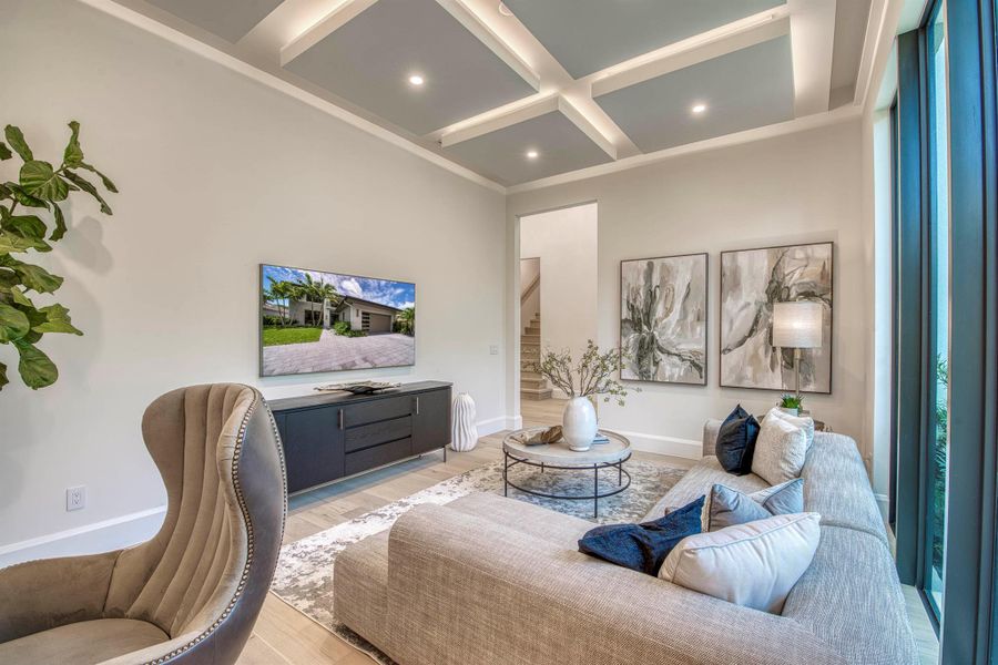 Furnished interior view inside a new home in , Palm Beach Gardens (Image 50).