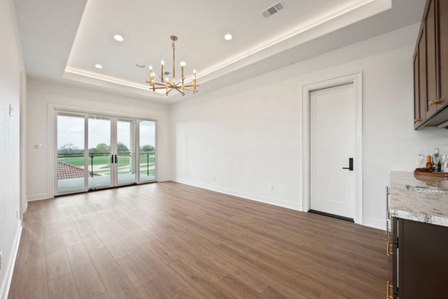 Huge game room upstairs with access to gorgeous balcony