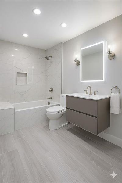 Furnished interior view inside a new home in , Atlanta (Image 11).