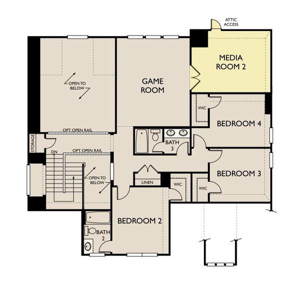 2D floor plan layout of this home in Provence, Austin, TX (Image 5).