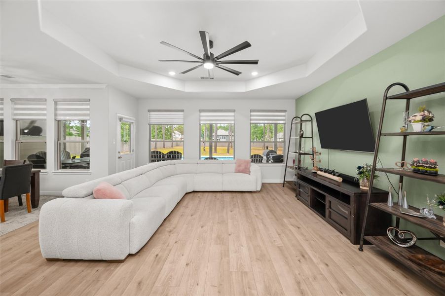 Luxury vinyl plank flooring installed throughout the home.