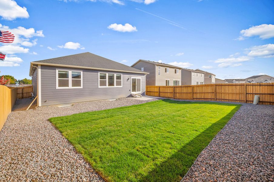 Exterior details and patio area of a home in The Glen, Colorado Springs (Image 3). Exterior details and patio area of a home in The Glen, Colorado Springs (Image 3).