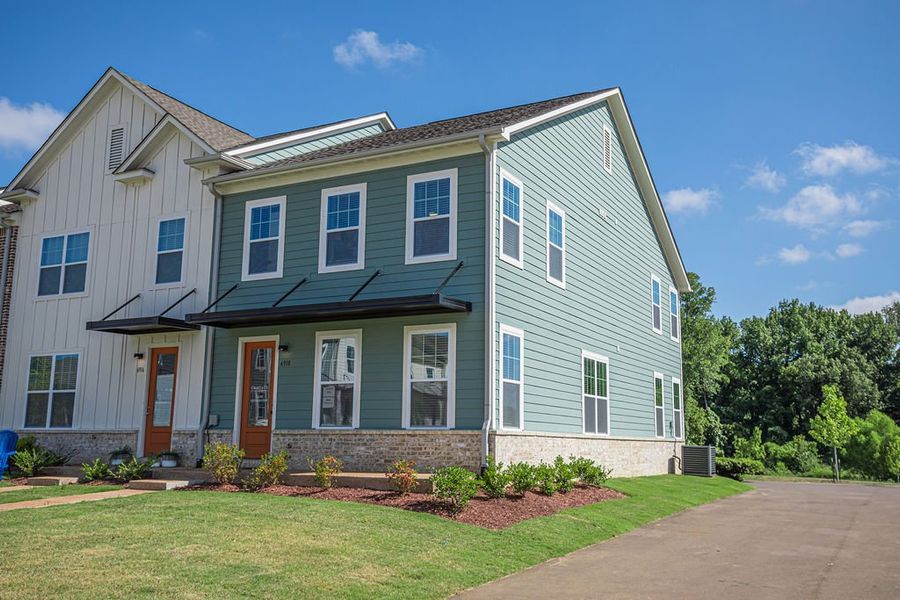 Representative exterior photo of a completed home built from the Provost by Grant & Co in The Townhomes at Union Depot, Bartlett, TN (Image 20).