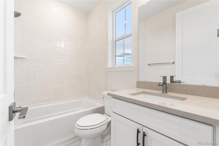 Furnished interior view inside a new home in Luxe at The Canyons, Castle Pines (Image 15).