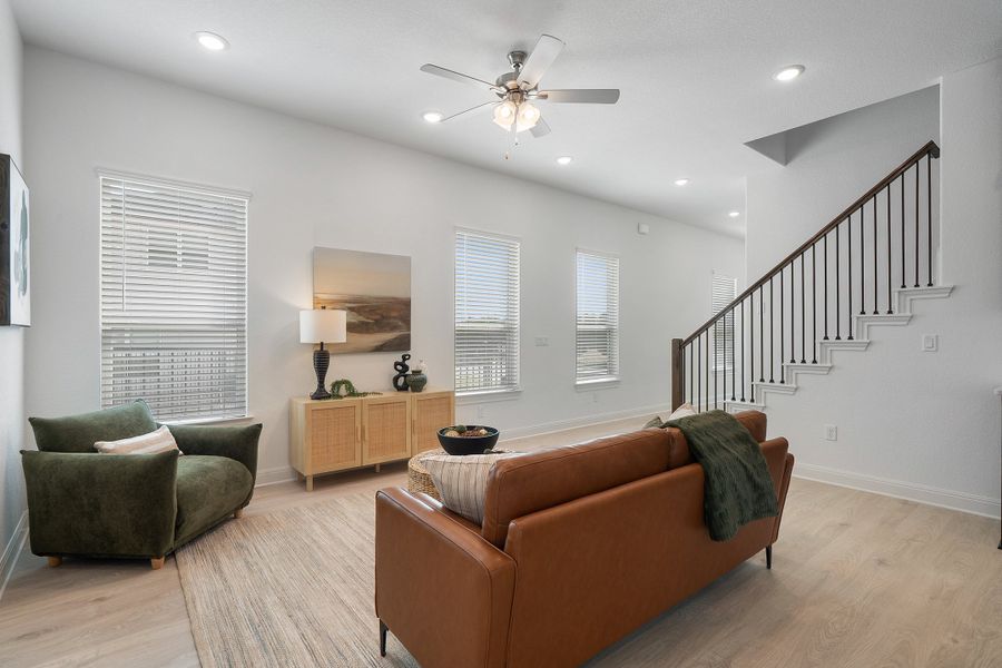 Furnished interior view inside a new home in Foxfield, Austin (Image 4).