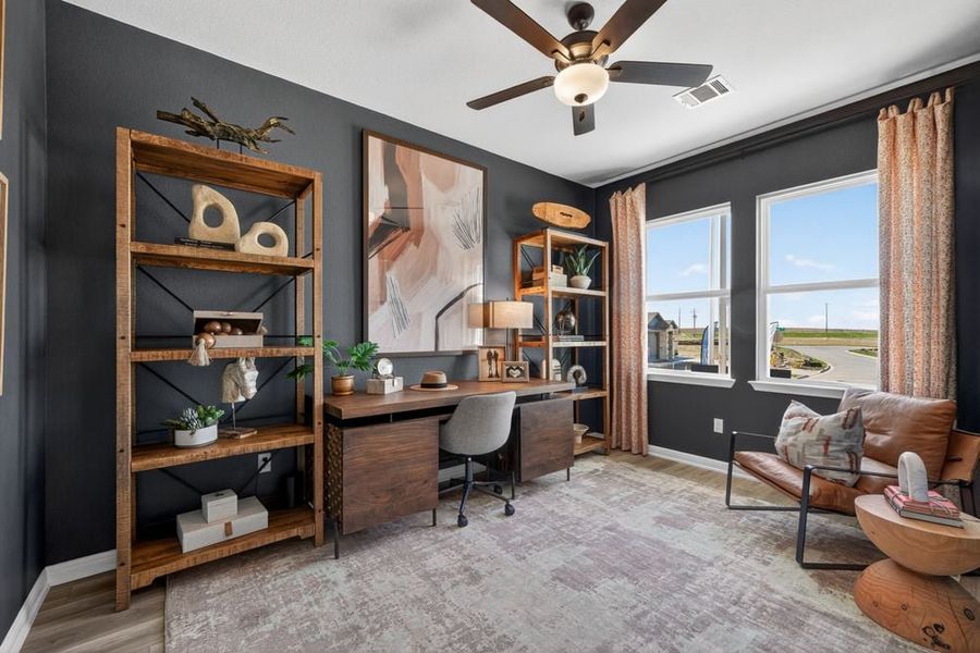 Furnished interior view inside a new home in Turners Crossing, Buda (Image 15). Furnished interior view inside a new home in Turners Crossing, Buda (Image 15).