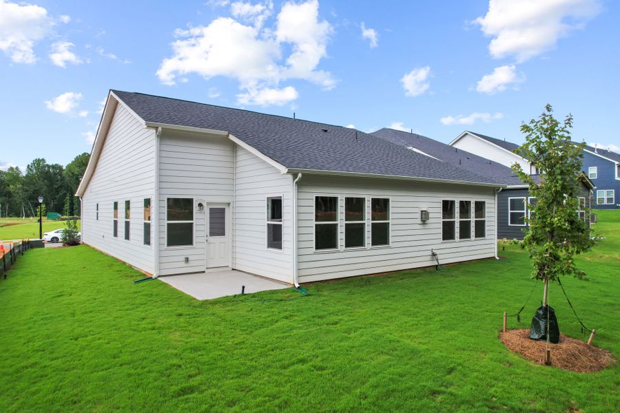 Exterior details and patio area of a home in Michaux Gardens, Belmont (Image 56).