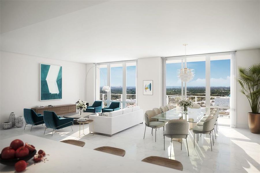 Furnished interior view inside a new home in , St. Petersburg (Image 4).