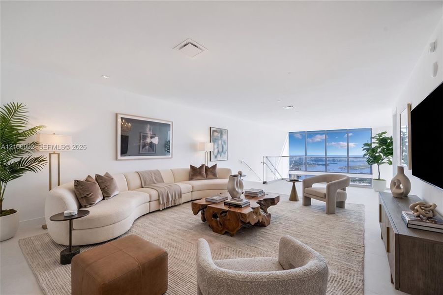 Furnished interior view inside a new home in , Miami (Image 31).
