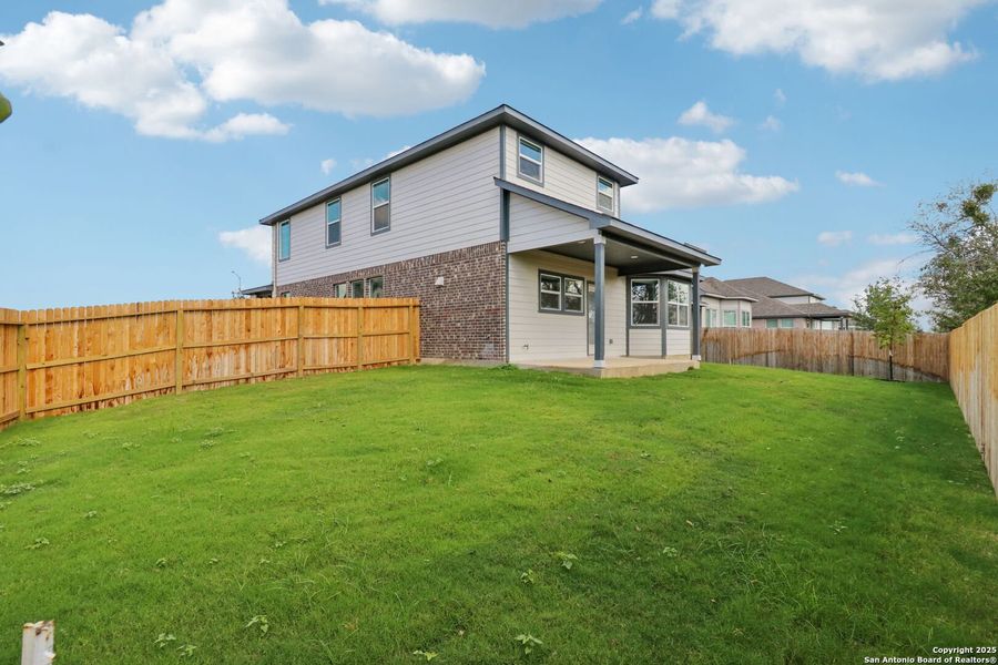 Exterior details and patio area of a home in Carmel Ranch, Schertz (Image 4). Exterior details and patio area of a home in Carmel Ranch, Schertz (Image 4).