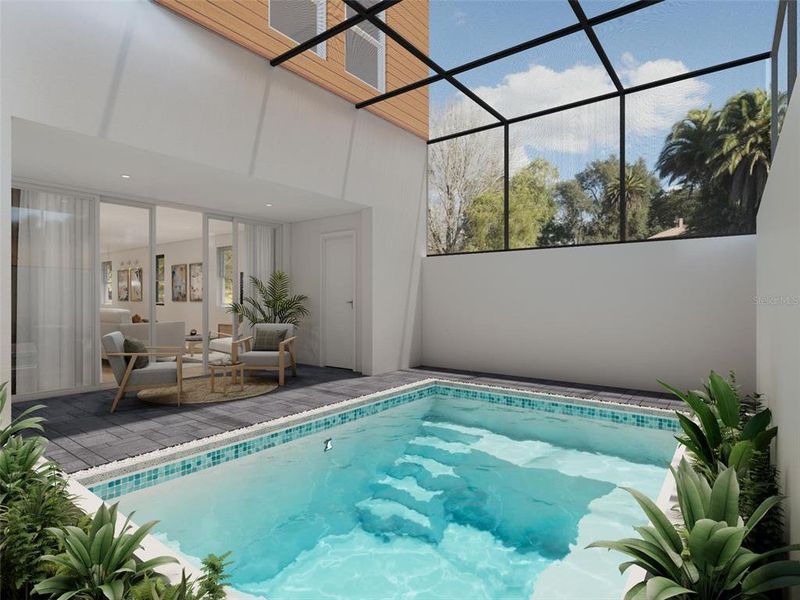 Furnished interior view inside a new home in , Davenport (Image 6).