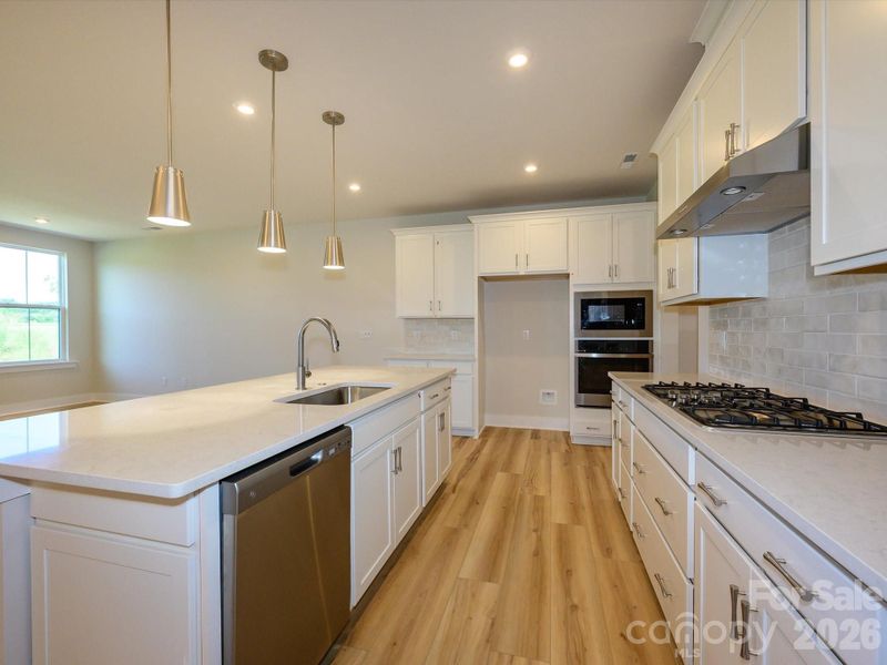 Gourmet kitchen with gas cooktop