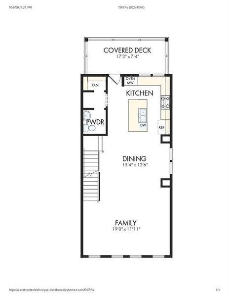 2D floor plan layout of this home in Celesta, Scottdale, GA (Image 4).