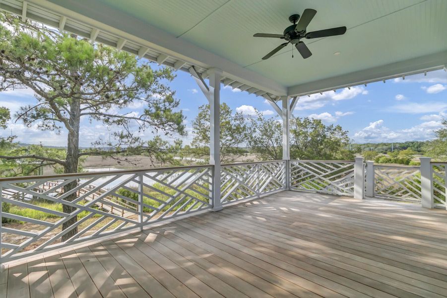Exterior details and patio area of a home in , Johns Island (Image 39).