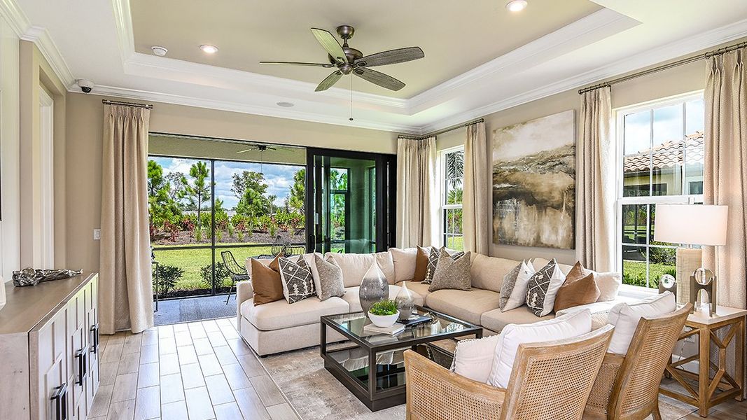 Representative furnished interior of a home built from the Roma by Taylor Morrison in Esplanade at Azario Lakewood Ranch, Lakewood Ranch (Image 14).