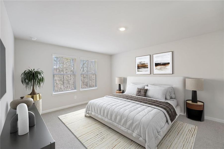 Furnished interior view inside a new home in Creekside at Oxford Park, Fairburn (Image 12).