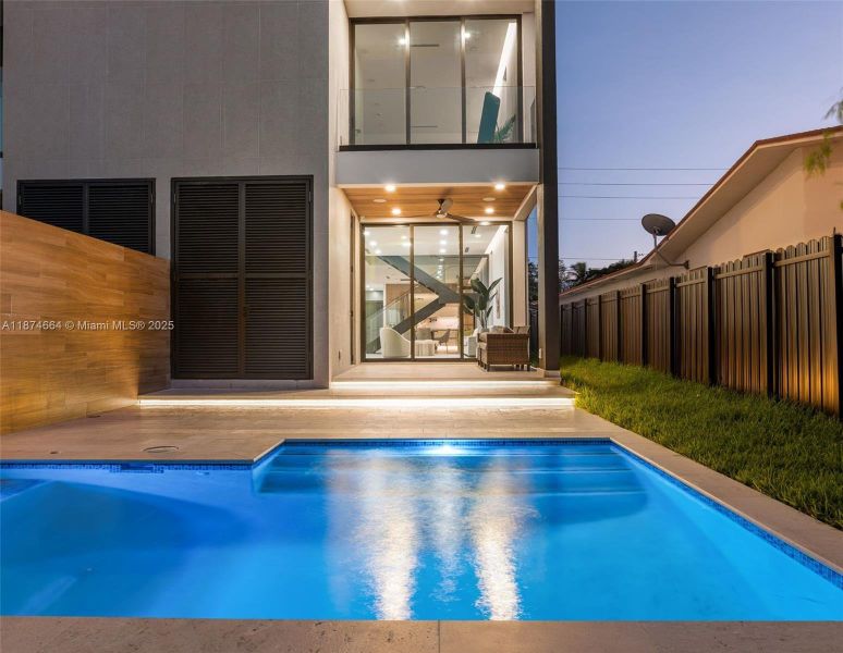 Exterior details and patio area of a home in , Miami (Image 2). Exterior details and patio area of a home in , Miami (Image 2).