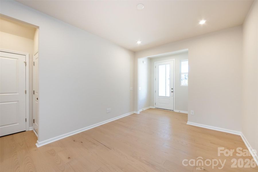 Living Room with Coat Closet