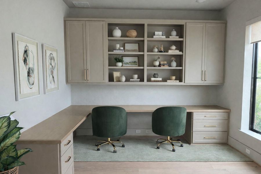 The private study with plenty of light is ideal for working from home. Representative image. The private study with plenty of light is ideal for working from home. Representative image.