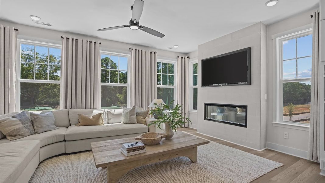 Furnished interior view inside a new home in Bayberry, Raleigh (Image 14). Furnished interior view inside a new home in Bayberry, Raleigh (Image 14).