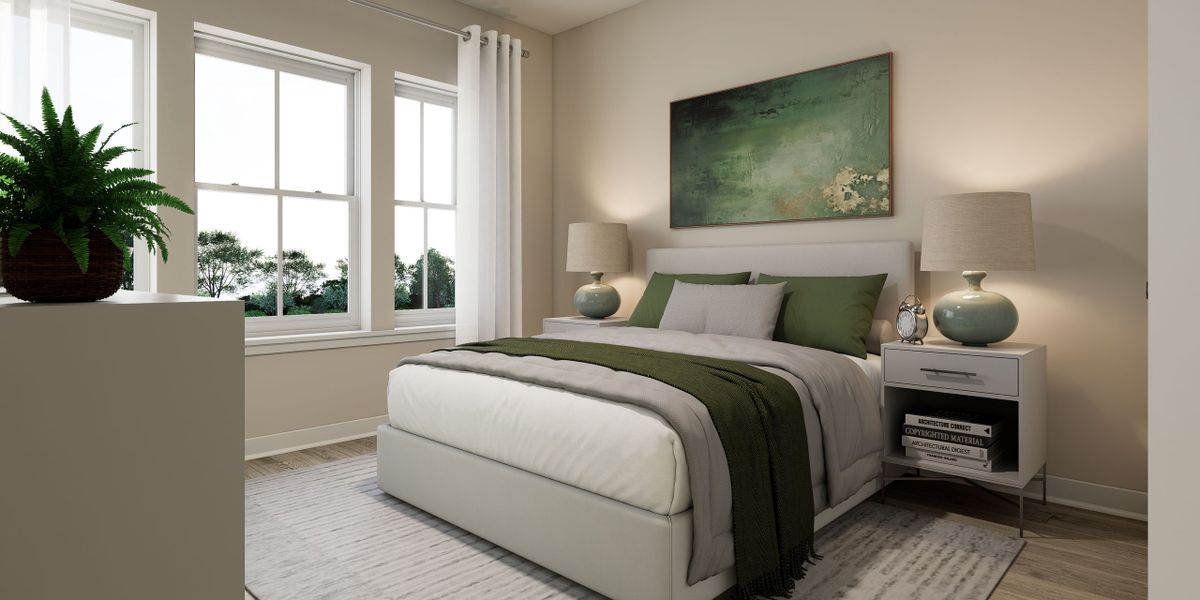 Representative furnished interior of a home built from the The Lightwood by David Weekley Homes in Crosscreek Walk  – Courtyard, Charleston (Image 5).