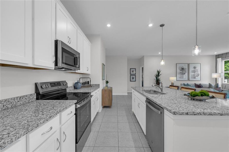 Furnished interior view inside a new home in Covered Bridge at Liberty Bluff, Haines City (Image 12). Furnished interior view inside a new home in Covered Bridge at Liberty Bluff, Haines City (Image 12).
