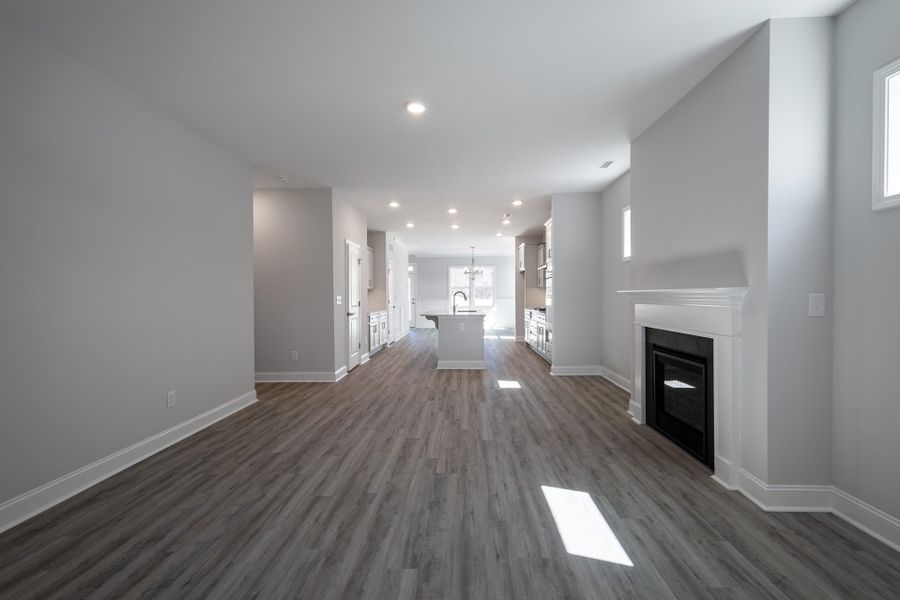 Representative unfurnished interior of a home built from the Hickory by McKee Homes in The Walk at East Village, Clayton (Image 5). Representative unfurnished interior of a home built from the Hickory by McKee Homes in The Walk at East Village, Clayton (Image 5).