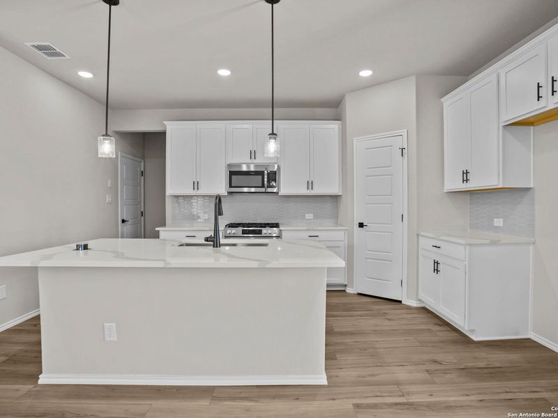Furnished interior view inside a new home in Horizon Pointe, Converse (Image 5). Furnished interior view inside a new home in Horizon Pointe, Converse (Image 5).