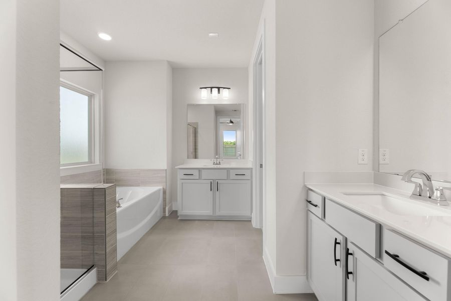 Representative furnished interior of a home built from the Hazel by Tri Pointe Homes in Treeline, Justin (Image 10).