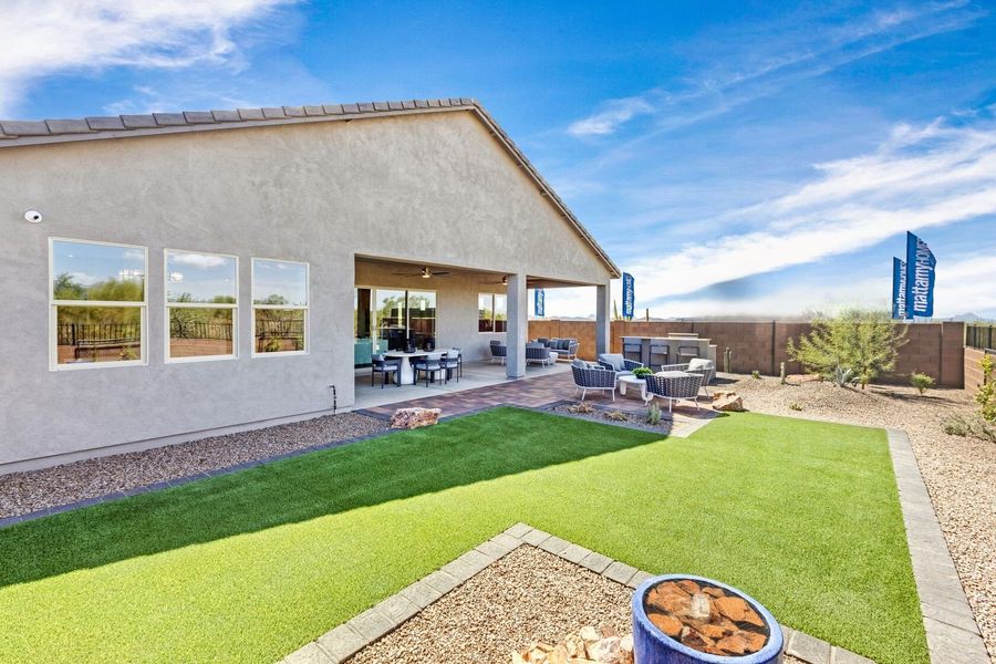 Representative exterior details of a home built from the Crimson by Mattamy Homes in Tavira at Twin Peaks, Oro Valley (Image 22).