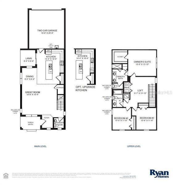 2D floor plan layout of this home in Parkview Preserve, Apopka, FL (Image 2).