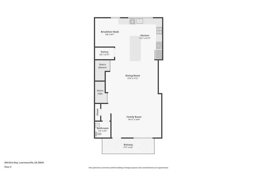 2D floor plan layout of this home in , Lawrenceville, GA (Image 32).