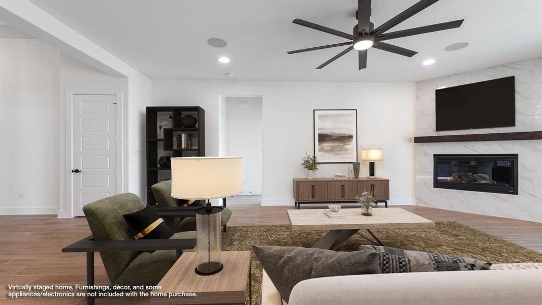 Furnished interior view inside a new home in North Sky 55', Celina (Image 8).