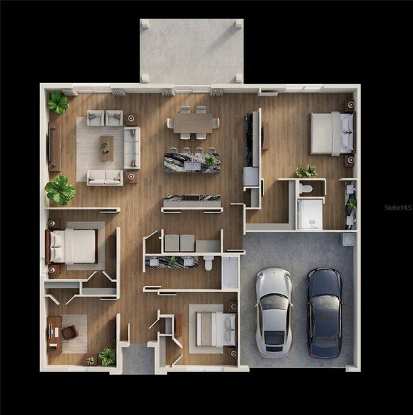 2D floor plan layout of this home in , Dunnellon, FL (Image 2). 2D floor plan layout of this home in , Dunnellon, FL (Image 2).
