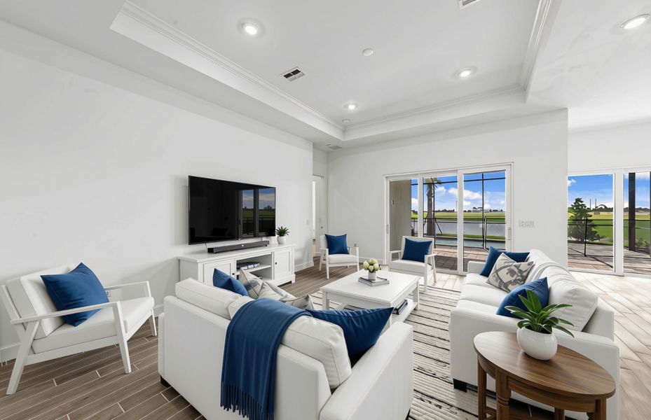 Furnished interior view inside a new home in BeachWalk by Manasota Key, Englewood (Image 15).