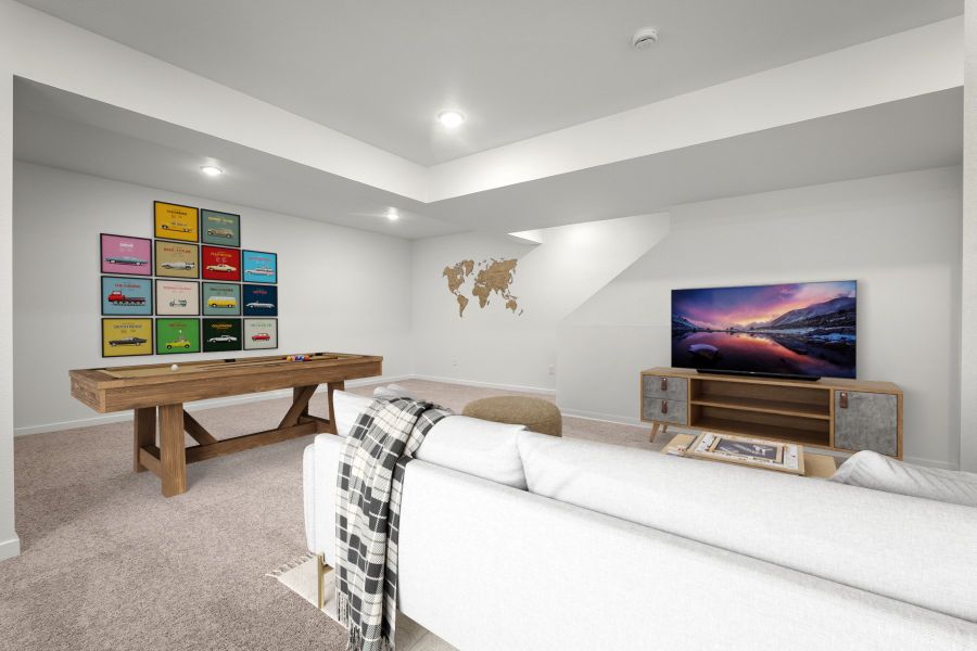 Furnished interior view inside a new home in Revel Crossing at Wolf Ranch – The Outlook Collection, Colorado Springs (Image 7).