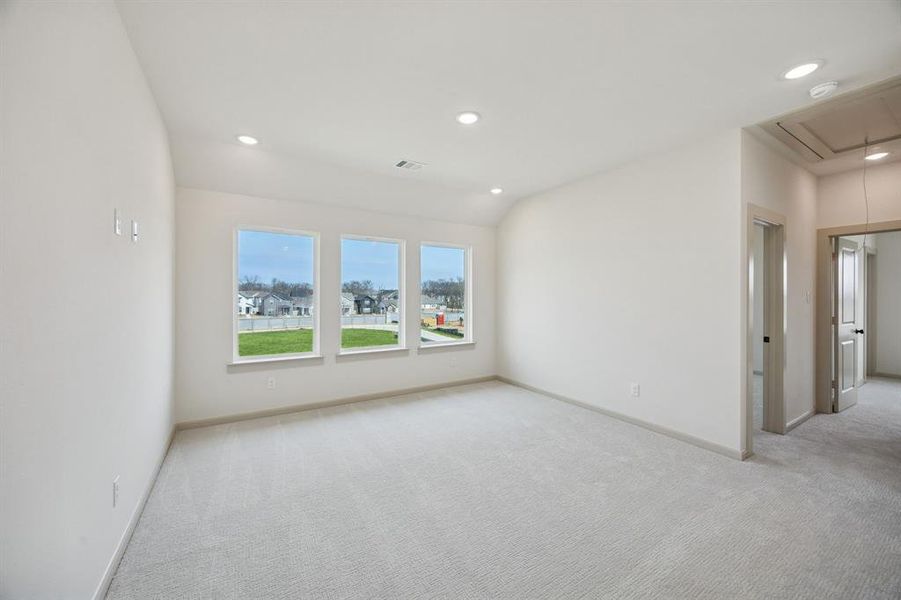 The spacious, light filled upstairs game room is makes a perfect second living space.