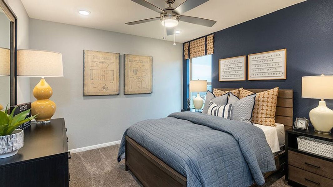 Furnished interior view inside a new home in Parkside on the River, Georgetown (Image 14).