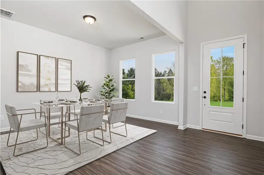 Furnished interior view inside a new home in The Beacon at Old Peachtree Single Family Homes, Lawrenceville (Image 16).