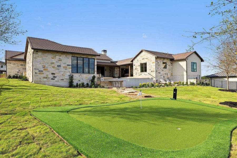 Exterior details and patio area of a home in , Spicewood (Image 21).