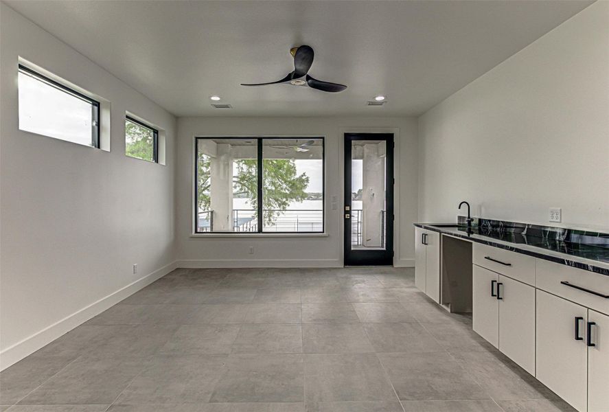 Upstairs with own private patio