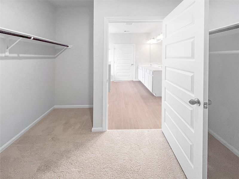 The Waring III- Primary Walk-in Closet. Sample image for illustration; upgrades, options, and colors may vary. The Waring III- Primary Walk-in Closet. Sample image for illustration; upgrades, options, and colors may vary.