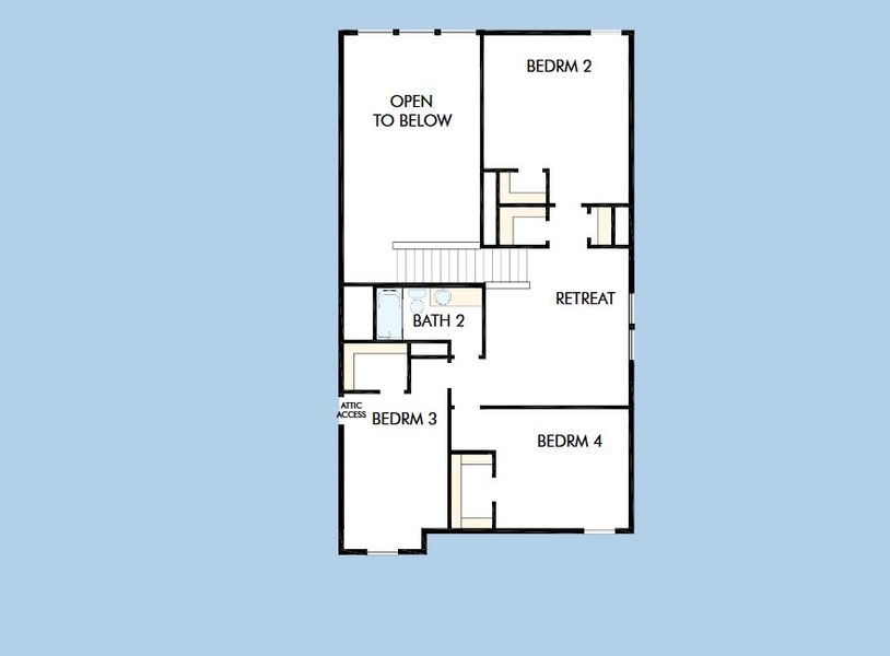2D floor plan layout for the The Shelbourne by David Weekley Homes in Escondido - Overlook Collection, Magnolia, TX (Image 5).