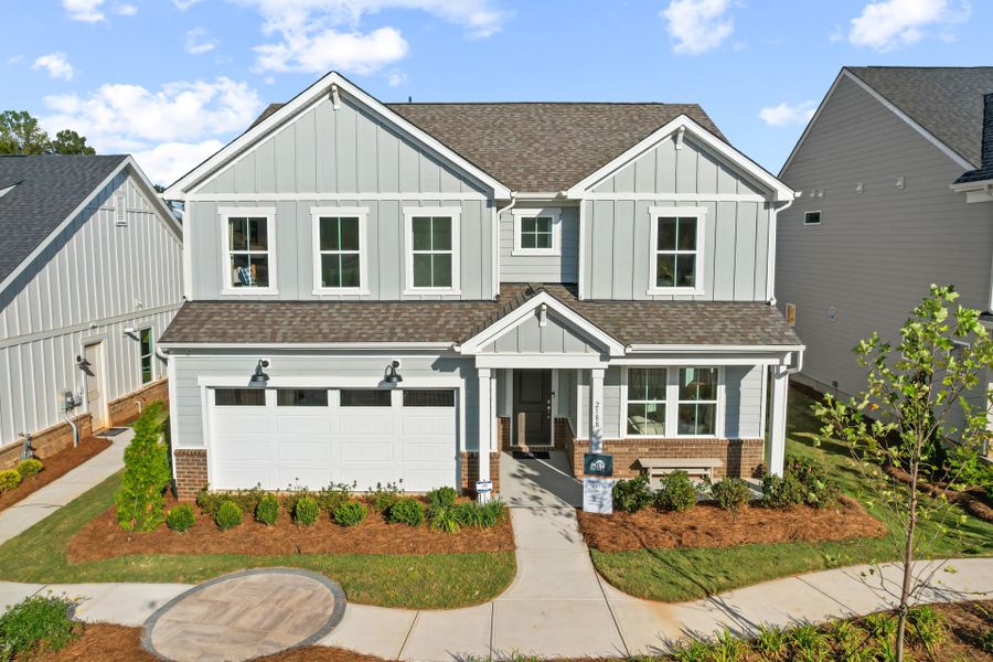 Representative exterior photo of a completed home built from the Austin by Pulte Homes in The Retreat at Carolina Ridge, Harrisburg, NC (Image 1). Representative exterior photo of a completed home built from the Austin by Pulte Homes in The Retreat at Carolina Ridge, Harrisburg, NC (Image 1).