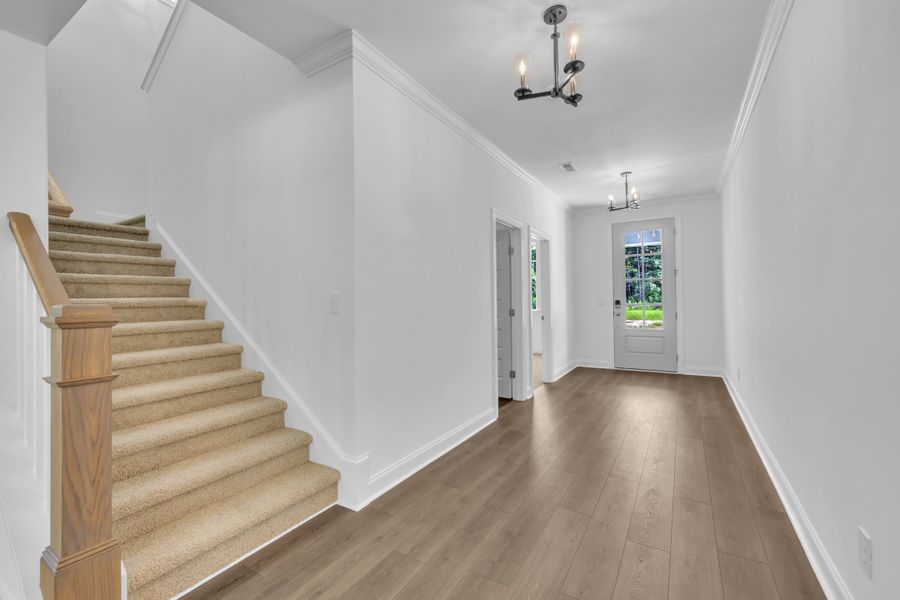 Representative unfurnished interior of a home built from the The Hampton by RobuckHomes in Kennebec Crossing, Angier (Image 29). Representative unfurnished interior of a home built from the The Hampton by RobuckHomes in Kennebec Crossing, Angier (Image 29).