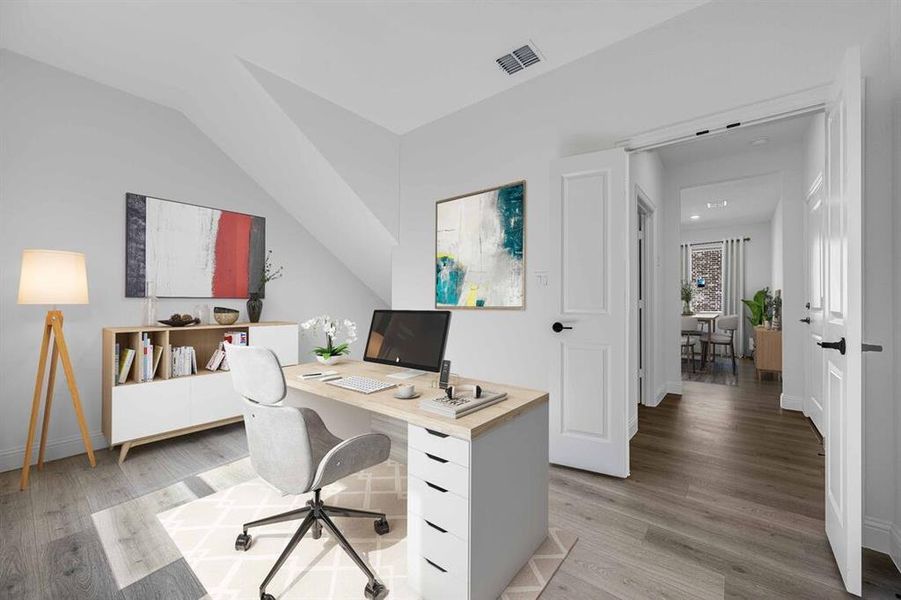 Furnished interior view inside a new home in Stoneridge, Melissa (Image 16). Furnished interior view inside a new home in Stoneridge, Melissa (Image 16).