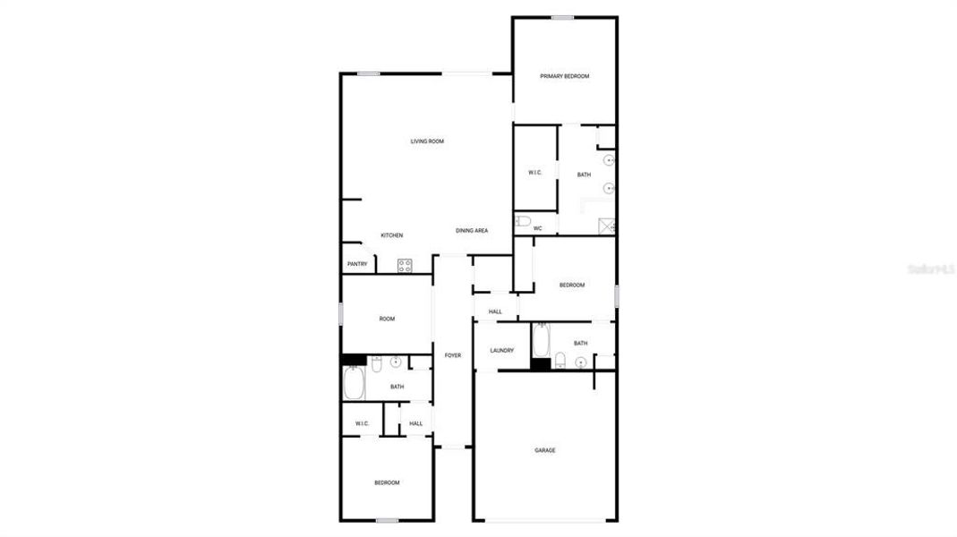 2D floor plan layout of this home in Grand Park, Dunnellon, FL (Image 4).